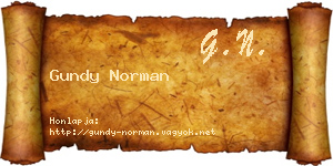 Gundy Norman névjegykártya